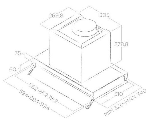 Короб воздуховода Elica KIT0141458 в Тюмени (preview 2)