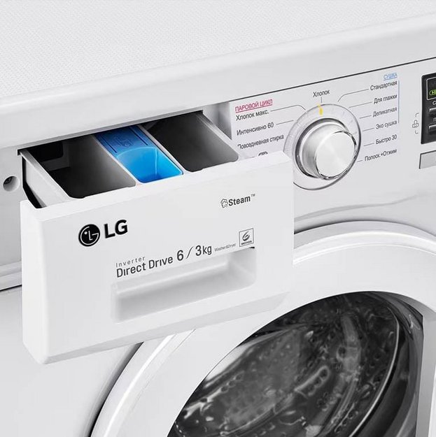 Стирально-сушильная машина LG F1296CDS0X в Тюмени (preview 9)