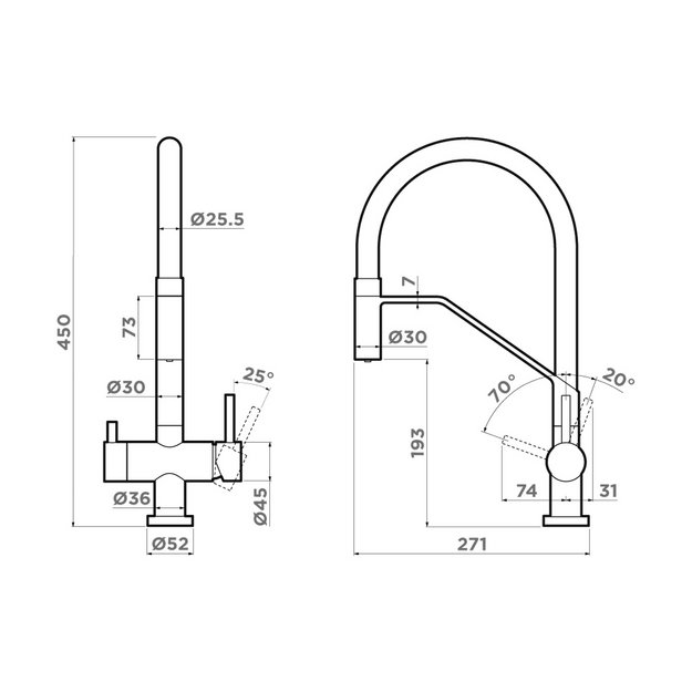 Смеситель Omoikiri Akeno gm в Тюмени (preview 2)