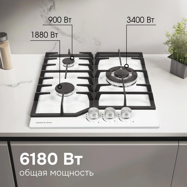 Газовая варочная панель Zigmund & Shtain G 22.4 W в Тюмени (preview 5)