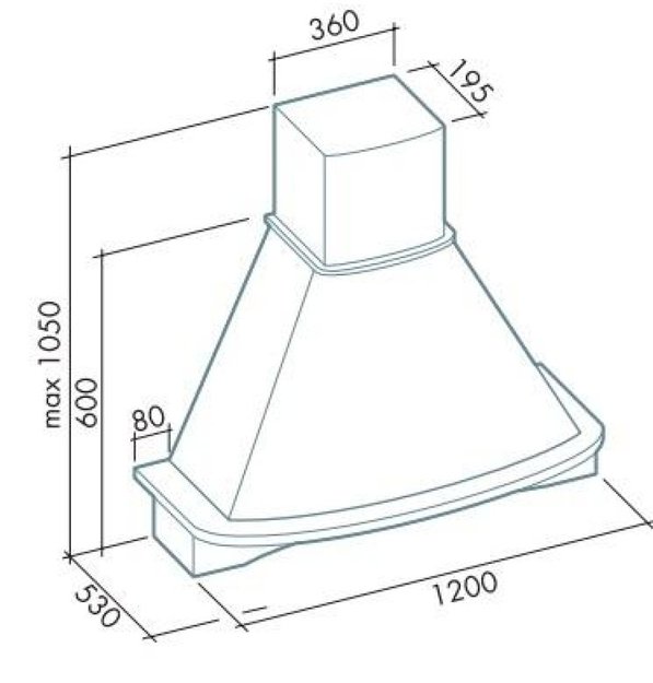 Вытяжка Falmec Mimosa 120 (600) S орех в Тюмени (preview 3)