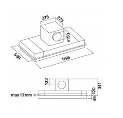Встраиваемая вытяжка Falmec Design+ Alba 120 Inox в Тюмени (preview 5)