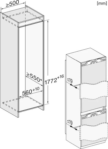 Встраиваемый холодильник Miele KFN 7774 D с дефектом на корпусе, с витрины в Тюмени (preview 13)