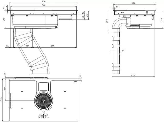 Варочная панель с вытяжкой Elica NIKOLATESLA HP BL/F/ 83 в Тюмени (preview 9)