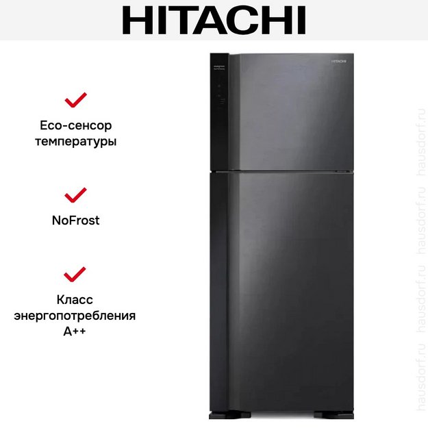 Холодильник Hitachi HRTN7489DFBBKCS в Тюмени (preview 4)