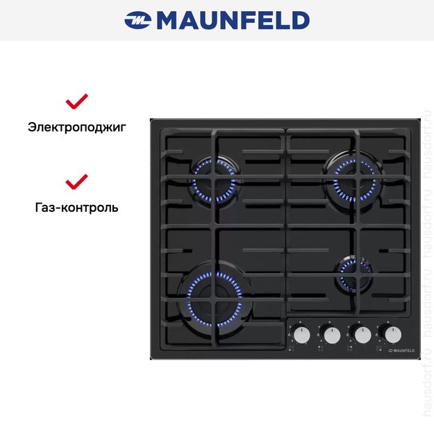 Газовая варочная панель MAUNFELD EGHE.64.6CB/G в Тюмени (preview 24)