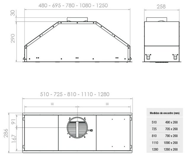 Встраиваемая вытяжка Pando GTI/810 INOX V.850 SEC в Тюмени (preview 4)