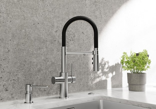 Смеситель 3-в-1 Blanco CATRIS-S Flexo Filter 526707 матовый черный в Тюмени (preview 2)