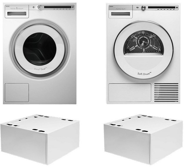 Asko Logic 19 (стиральная машина W4086C.W/3 + сушильная машина T408HD.W + напольный ящик HPS5323W (2 шт)) в Тюмени (preview 1)