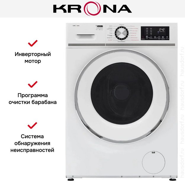 Стиральная машина KRONA ITTER OPTI WHITE 1200 8/4K WDM в Тюмени (preview 16)