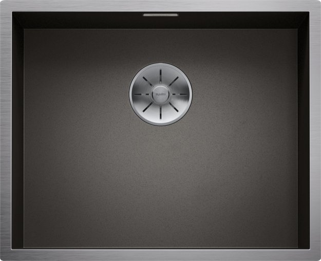 Мойка Blanco ZEROX 500-U Durinox® отводная арматура InFino® 526243 Dark Steel в Тюмени (preview 1)