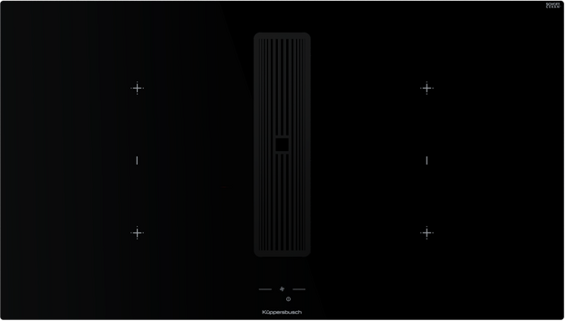 Индукционная варочная поверхность с вытяжкой Kuppersbusch KMI 9850.1 SR-E Black Velvet в Тюмени (preview 1)