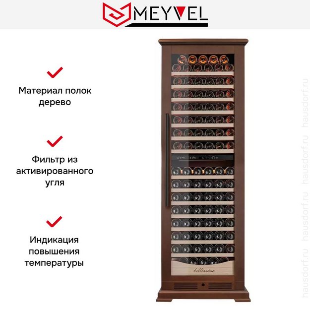 Винный шкаф Meyvel MV163PRO-KBT2 (Итальянский орех) в Тюмени (preview 16)