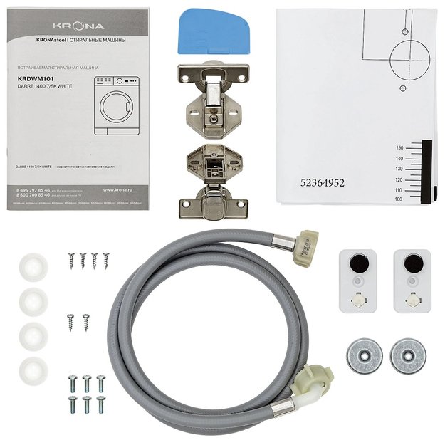 Встраиваемая стирально-сушильная машина KRONA DARRE 1400 7/5K WHITE в Тюмени (preview 11)