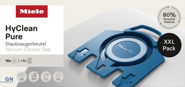 Комплект мешков-пылесборников Miele GN XXL HyClean Pure 3D в Тюмени (preview 2)