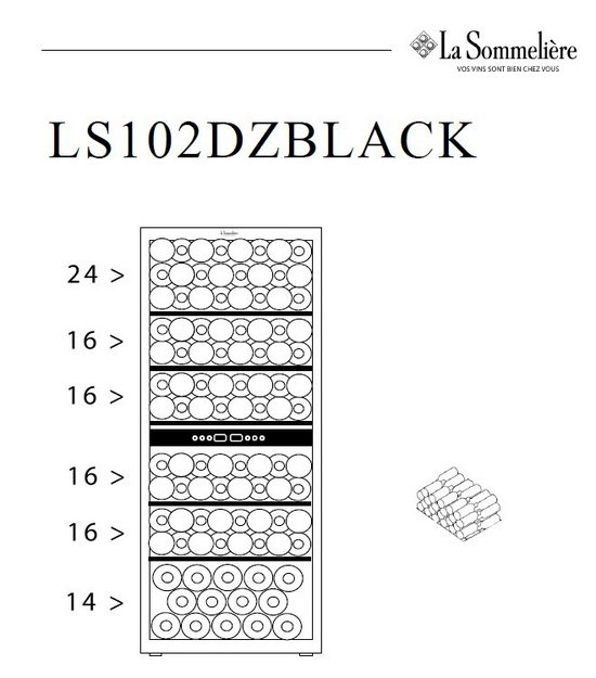 Винный шкаф La Sommeliere LS102DZBLACK в Тюмени (preview 13)