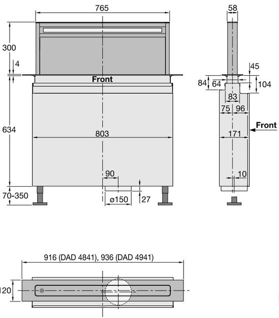 Встраиваемая в столешницу вытяжка Miele DAD 4841 Levantar в Тюмени (preview 6)