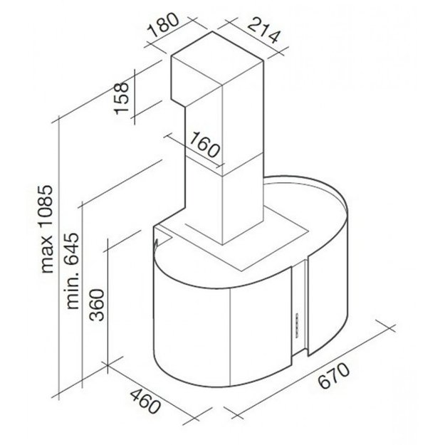 Вытяжка Falmec Mirabilia 67 Fenice Vetro (800) ECP в Тюмени (preview 3)