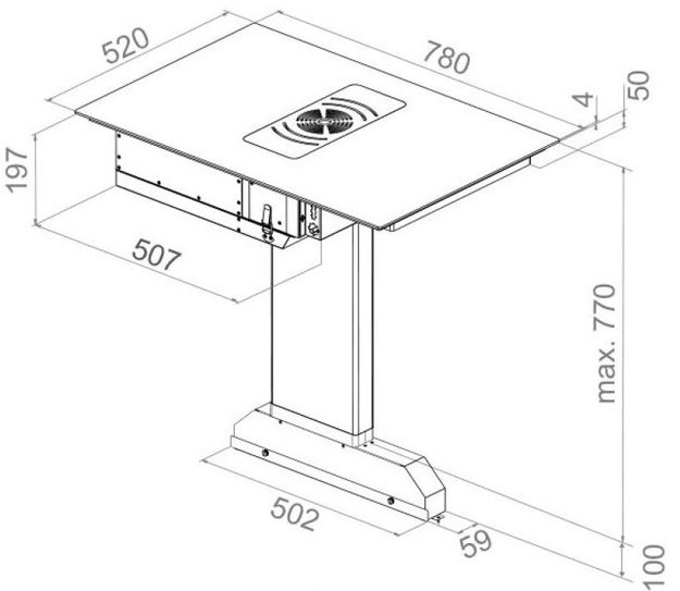 Варочная панель с вытяжкой Pando E-390/78 V.1130 ECO PLUS + KIT FCLR-AE в Тюмени (preview 4)