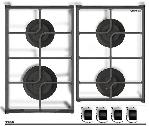 Встраиваемая газовая варочная панель Teka GBC 64100 KBN WHITE в Тюмени (preview 1)