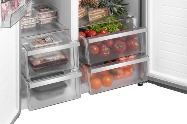 Отдельностоящий холодильник с инвертором и подачей воды Weissgauff WSBS 590 Inverter NoFrost Water Dispenser Grey в Тюмени (preview 12)