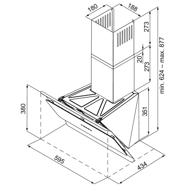 Вытяжка Krona URAN 600 DN WHITE 4S в Тюмени (preview 16)