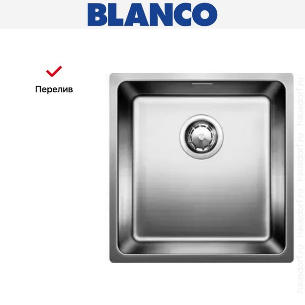 Мойка Blanco Andano 400-IF нержавеющая сталь в Тюмени (preview 6)