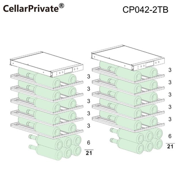 Встраиваемый под столешницу винный шкаф CellarPrivate CP042-2TB в Тюмени (preview 10)