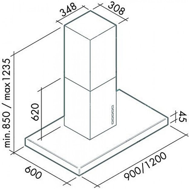 Вытяжка Falmec Lux isola 120 ix (800) ECP в Тюмени (preview 4)