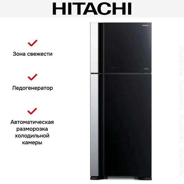Холодильник Hitachi HRTN7489DFGBKCS в Тюмени (preview 4)