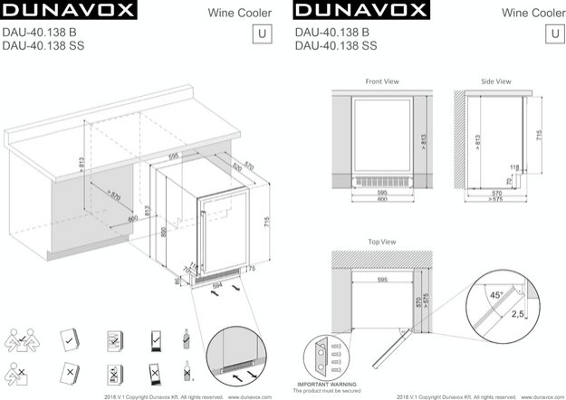 Встраиваемый винный шкаф Dunavox DAUF-40.138C в Тюмени (фото 5) Встраиваемый винный шкаф Dunavox DAUF-40.138C в Тюмени (preview 5)