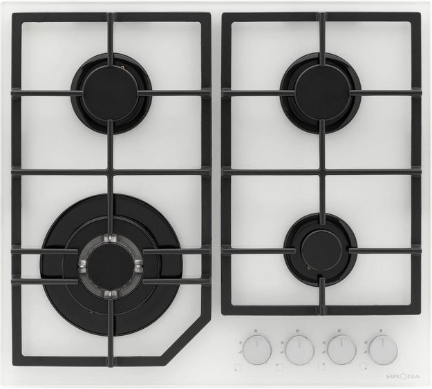 Газовая варочная панель KRONA NEBEL 60 WH W в Тюмени (preview 1)