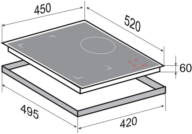 Стеклокерамическая варочная панель Zigmund Shtain CI 49.4 B в Тюмени (preview 2)