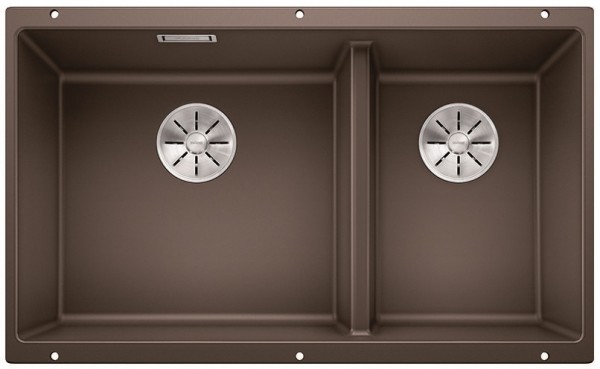 Мойка Blanco SUBLINE 430/270-U с отводной арматурой InFino® кофе в Тюмени (preview 1)