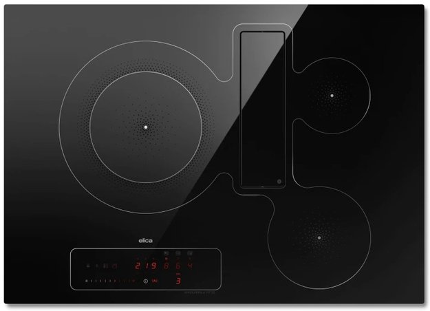 Варочная панель с вытяжкой Elica NIKOLATESLA FIT 3Z BL/A/72 в Тюмени (preview 1)
