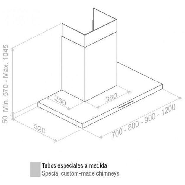 Вытяжка Pando P-401/80 IX V.750 SEC 230/50 в Тюмени (preview 3)