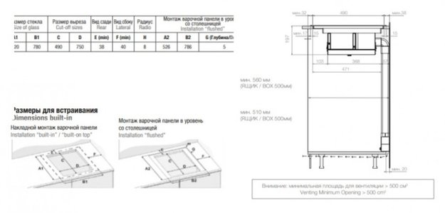 Варочная панель с вытяжкой Pando E-390/78 V.1130 ECO PLUS + DIFUSOR LAT в Тюмени (preview 4)
