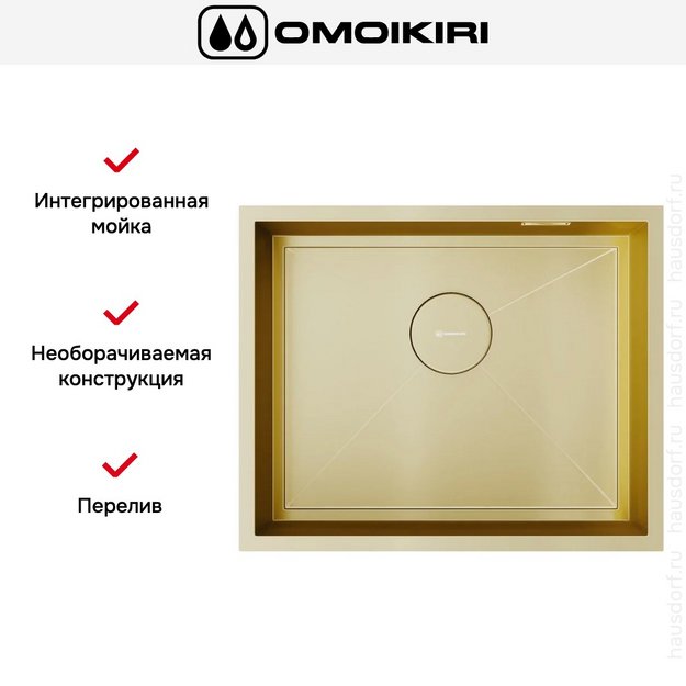 Мойка Omoikiri Kasen 54-16 INT LG в Тюмени (preview 6)