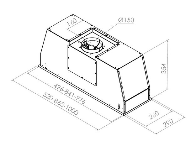 Вытяжка Pando PRO/52 INOX V. 830 в Тюмени (preview 3)