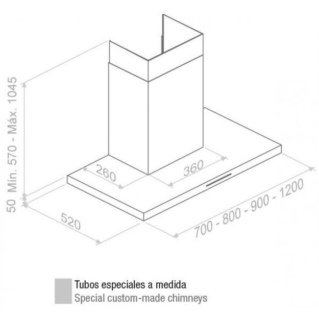 Вытяжка Pando P-401/90 IX V.850 SEC 230/50 в Тюмени (preview 3)