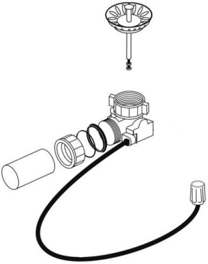 Набор доукомплетации клапаном-автоматом с круглой ручкой для Blanco Panor 118979 в Тюмени (preview 1)