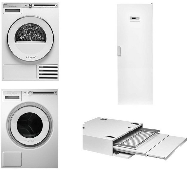 Asko Logic 24 (стиральная машина W4086C.W/3 + сушильная машина T408HD.W + сушильный шкаф DC7784 V.W + выдвижная полка HDB1153W) в Тюмени (preview 1)