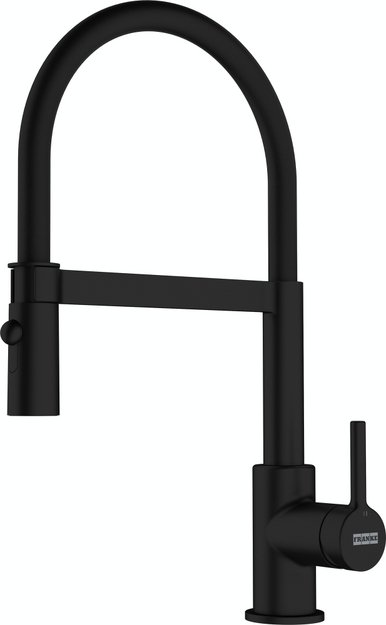 Смеситель Franke Lina Semi-pro с выдвижным шлангом черный матовый в Тюмени (preview 1)