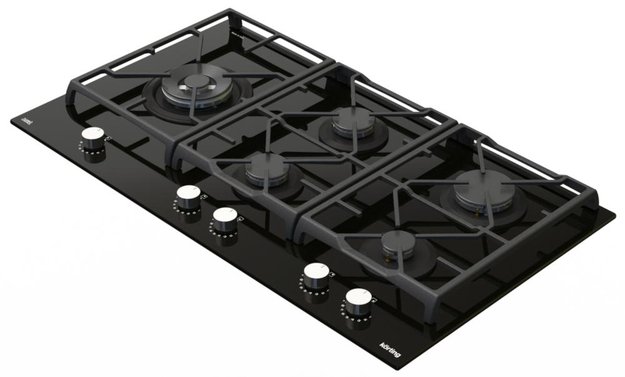 Газовая стеклянная варочная панель Korting HGG 9987 CTN FLC в Тюмени (preview 3)