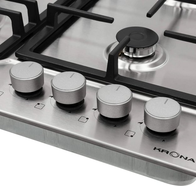 Газовая варочная панель KRONA NEBEL 60 IX W в Тюмени (preview 4)
