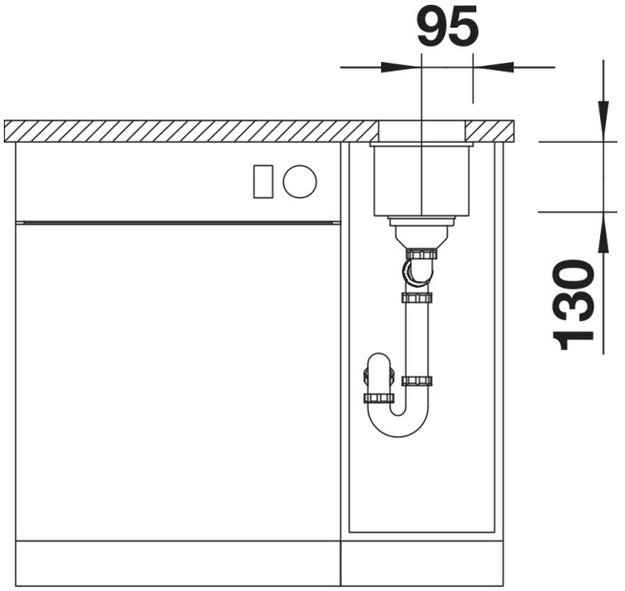 Мойка BLANCO SUBLINE 160-U Silgranit черный в Тюмени (preview 5)
