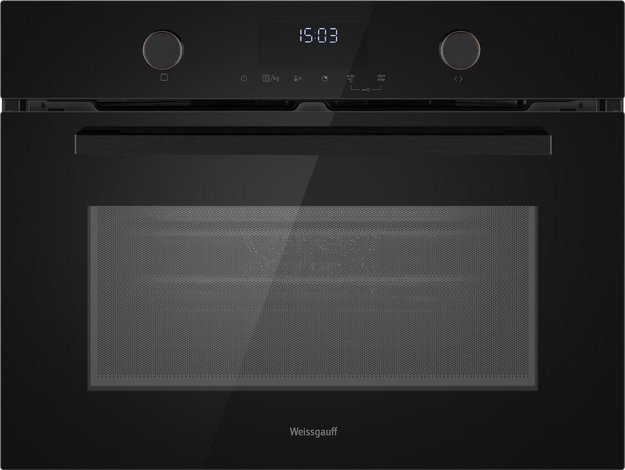 Компактный духовой шкаф с СВЧ Weissgauff OE 4551 DB Black Edition в Тюмени (preview 1)