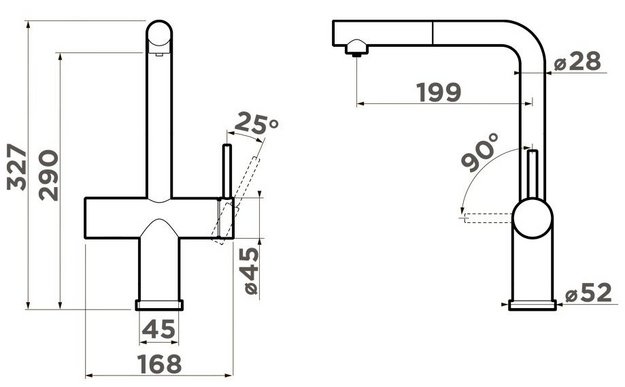Смеситель Omoikiri KARATSU-S BN нержавеющая сталь в Тюмени (preview 6)