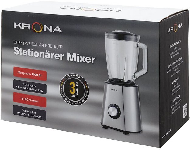 Блендер KRONA Stationärer Mixer 1000W КА-00008909 в Тюмени (preview 12)