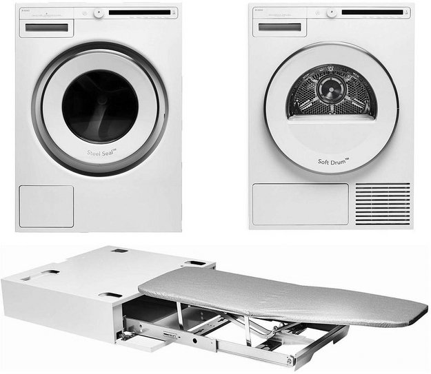 Asko Classic 4 (стиральная машина W2086C.W/3 + сушильная машина T208H.W + гладильная доска HI1153W) в Тюмени (preview 1)